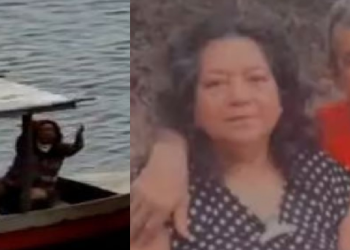 O casal estava numa embarcação, mas apenas a mulher estava viva. Foto: Reprodução