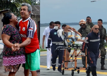 O casal de 68 anos ficou uma semana desaparecido após sair para a pescaria. Foto: Reprodução e Marinha do Brasil