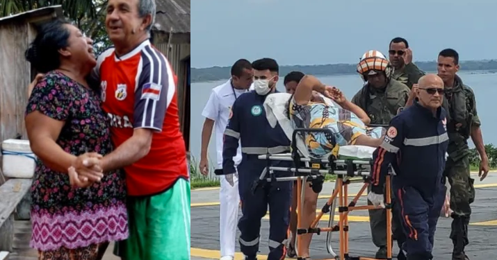 O casal de 68 anos ficou uma semana desaparecido após sair para a pescaria. Foto: Reprodução e Marinha do Brasil