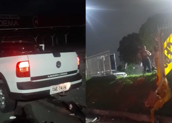 O acidente ocorreu nesta madrugada e as vítimas tiveram ferimentos leves. Foto: Reprodução