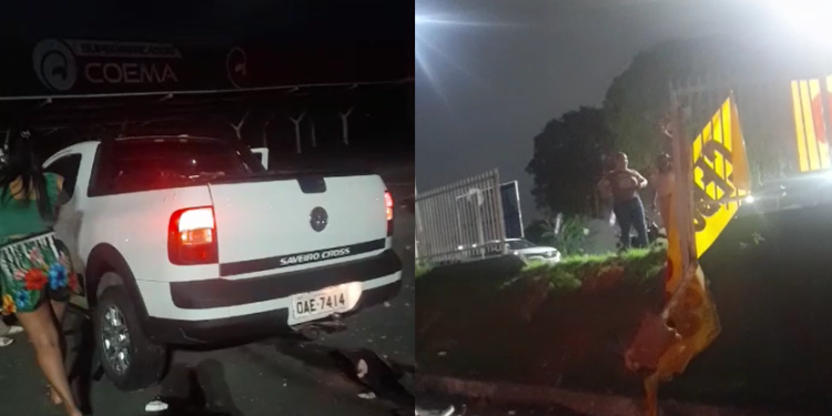 O acidente ocorreu nesta madrugada e as vítimas tiveram ferimentos leves. Foto: Reprodução