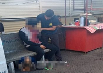 O jovem ficou aguardando o Samu. Foto: Reprodução