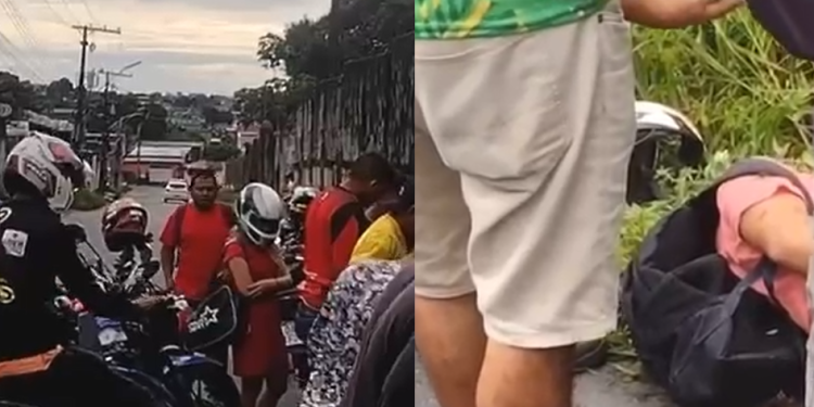 O homem ficou desacordado e foi socorrido pelo Samu. Foto: Reprodução