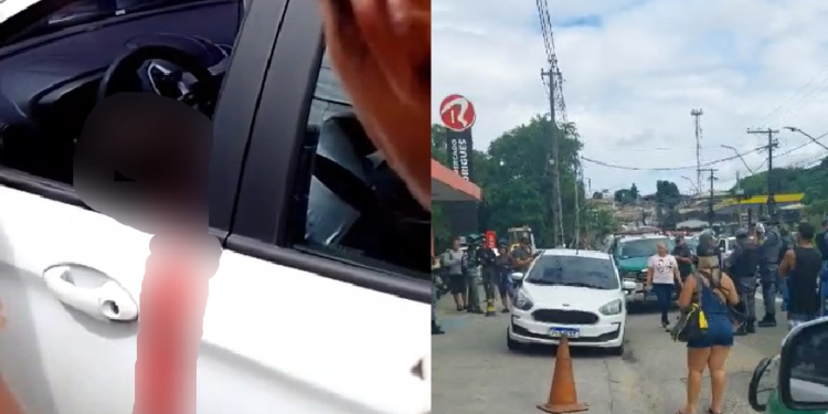 O crime ocorreu na tarde deste domingo (23), em frente ao Supermercado Rodrigues. Foto: Reprodução