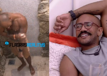 O brother estava passando sabonete quando o flagra foi feito. Foto: Reprodução