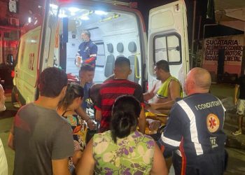 O homem foi socorrido pelo Samu e levado para uma unidade hospitalar. Foto: Reprodução