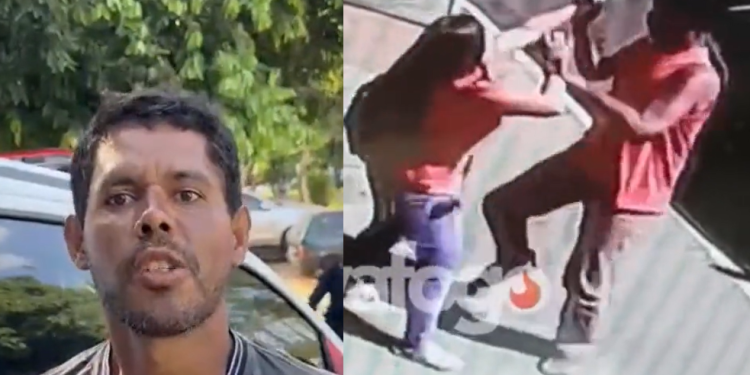 O crime foi flagrado pela câmera de segurança de uma loja. Foto: Reprodução