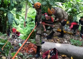 O homem foi encaminhado a um hospital da cidade. Foto: Reprodução