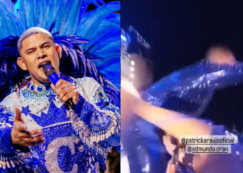 O cantor ficou constrangido com a situação. Foto: Reprodução