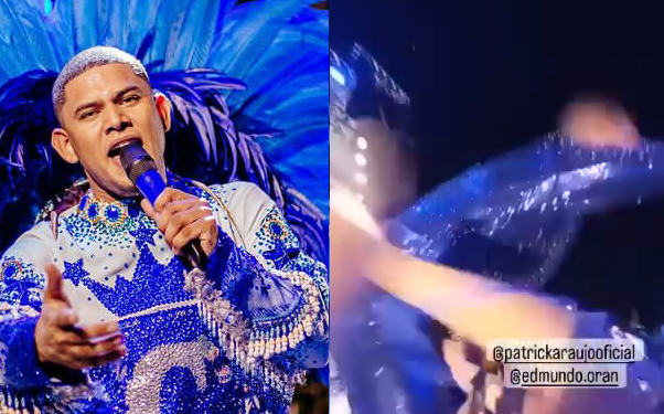 O cantor ficou constrangido com a situação. Foto: Reprodução