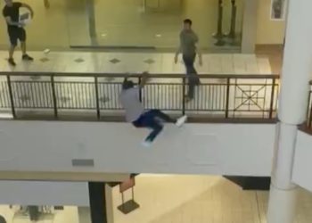 O homem caiu de lado, depois tentou correr e não conseguiu. Foto: Reprodução