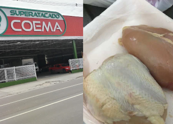O frango estava por R$ 6,99 e os consumidores disseram que passaram mal. Foto: Reprodução