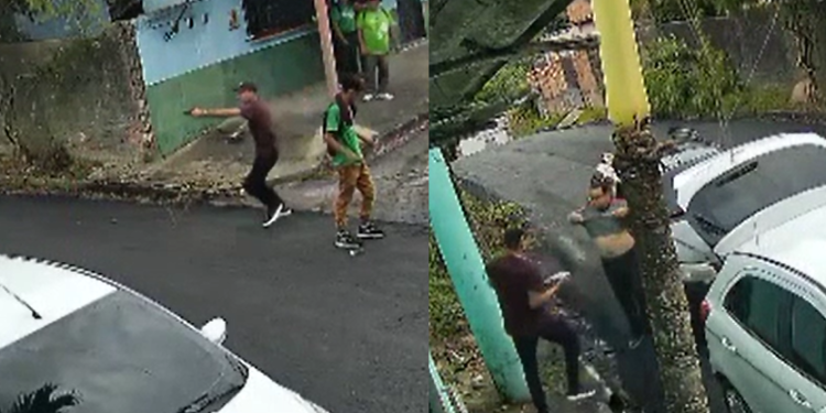 Uma câmera de segurança de uma casa filmou toda a ação. Foto: Reprodução