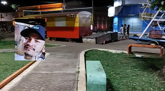 O crime ocorreu na praça do município. Foto: Reprodução