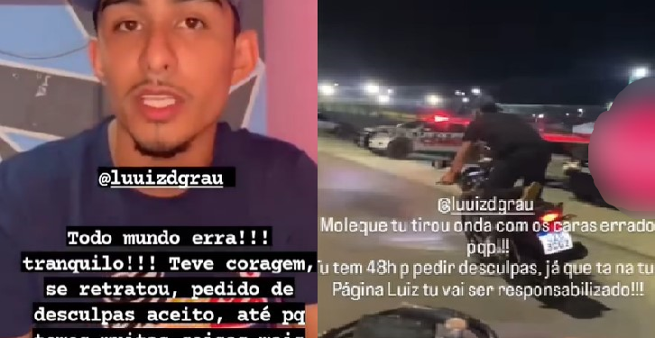 O influenciador disse que foi um momento de 'leseira'. Foto: Reprodução/Instagram