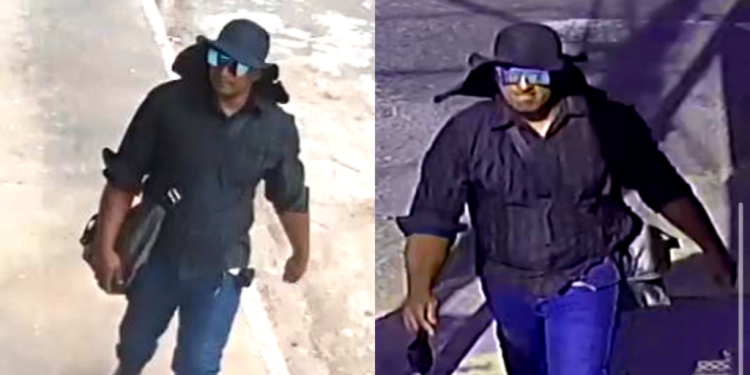 A polícia busca informações sobre o homem, que ainda não foi identificado. Foto: Reprodução