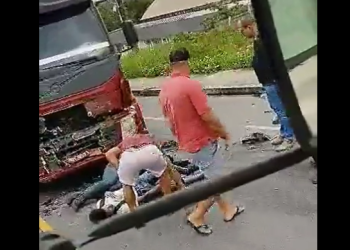 Duas pessoas se feriram na tarde desta quinta-feira (15). Foto: Reprodução