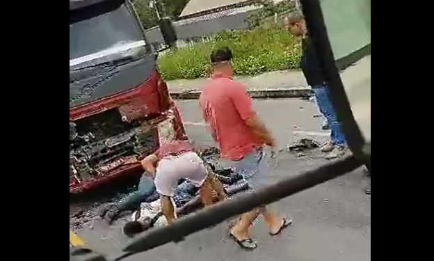 Duas pessoas se feriram na tarde desta quinta-feira (15). Foto: Reprodução