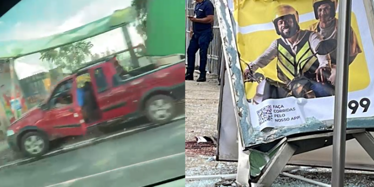 O acidente foi na mesma parada onde mulher morreu no ano passado. Foto: Reprodução