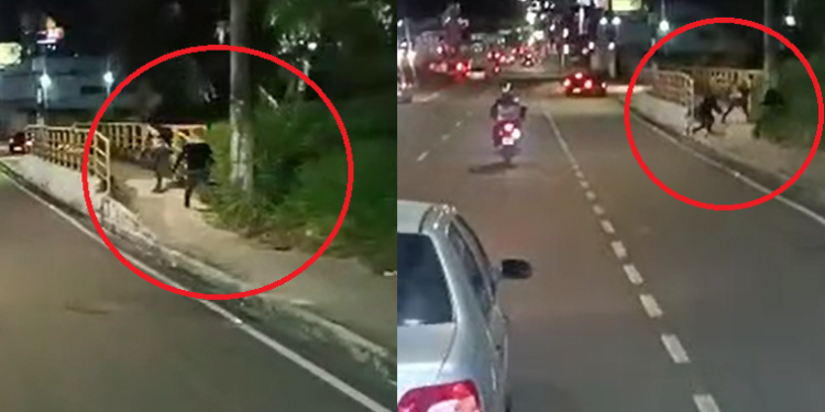 O vídeo foi feito como alerta e mostra a ação dos criminosos que ficam escondidos. Foto: Reprodução