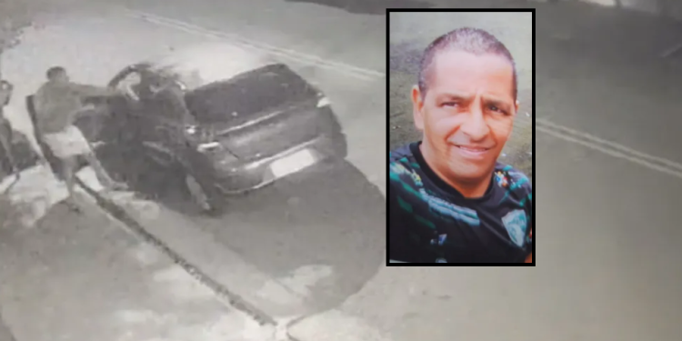 O homem estava entrando no próprio carro. Foto: Reprodução