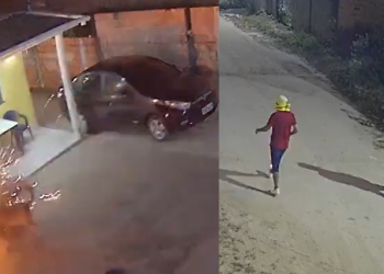 O crime ocorreu nessa madrugada e a dupla é procurada. Foto: Reprodução