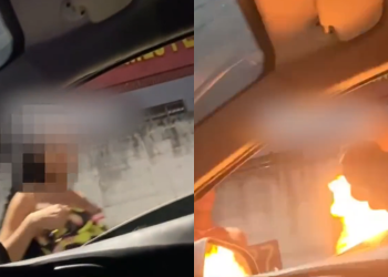 O homem ainda ri depois do fato. Foto: Reprodução