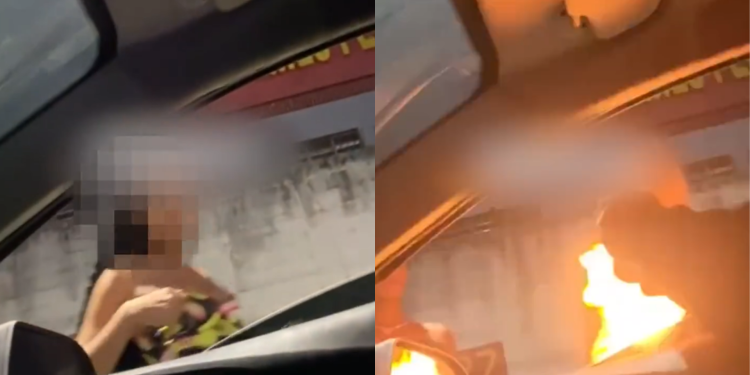 O homem ainda ri depois do fato. Foto: Reprodução