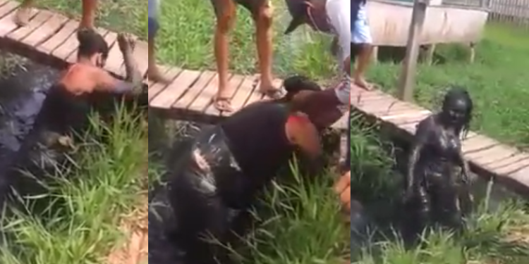 A mulher estava com ódio e não queria largar a rival. Foto: Reprodução