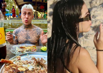 Os dois pegaram uma praia junto com amigos. Foto: Reprodução