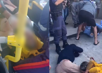 O condutor foi socorrido pelo Samu e levado ao hospital. Foto: Reprodução