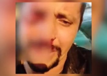 O homem estava na própria moto e foi confundido com um ladrão. Foto: Reprodução