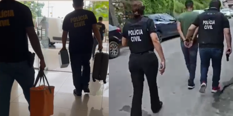 Ao todo foram cumpridos 19 mandados, sendo 14 em Manaus e 5 nos estados do Rio de Janeiro, Sergipe e Santa Catarina. Foto: Reprodução/PC-AM