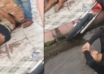 Dois motoqueiros e uma mulher se feriram. Foto: Reprodução