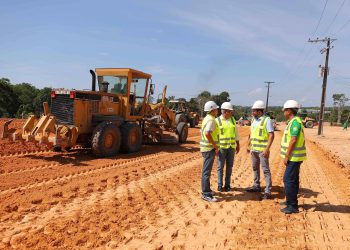 A obra do Anel Leste vai ajudar a reduzir o tráfego de veículos pesados pelas principais vias da cidade. Foto: Diego Peres e Alex Pazuello / Secom