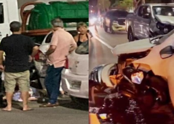 O acidente deixou o trânsito prejudicado na área. Foto: Reprodução