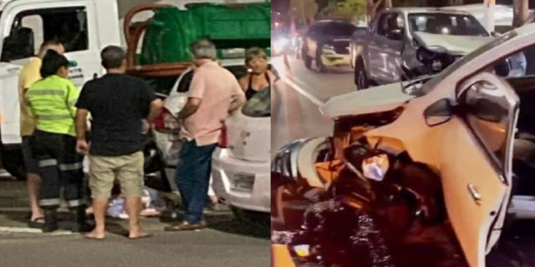 O acidente deixou o trânsito prejudicado na área. Foto: Reprodução