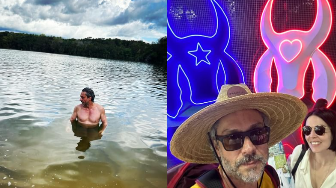 O ator esteve na cidade com vários famosos. Foto: Reprodução