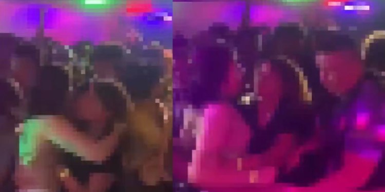 Um segurança levou a jovem para fora. Foto: Reprodução