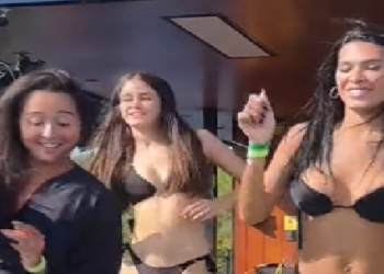 A cantora mostrou que já sabe a coreografia direitinho. Foto: Reprodução