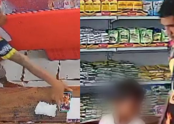 As câmeras conseguiram flagrar o crime. Foto: Reprodução