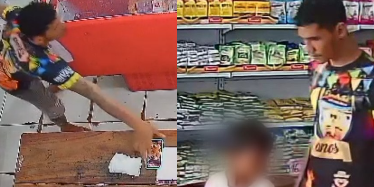 As câmeras conseguiram flagrar o crime. Foto: Reprodução