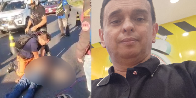 O acidente ocorreu nesta manhã, na Torquato Tapajós. Foto: Reprodução