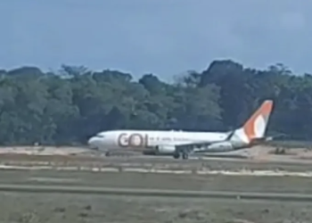 O pouso ocorreu sem nenhum problema. Foto: Reprodução