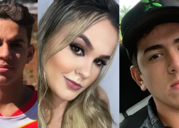 A vítima (camisa vermelha e branca) teve partes do corpo jogadas. Foto: Reprodução/Redes Sociais