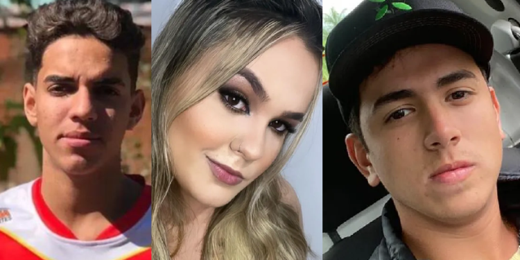 A vítima (camisa vermelha e branca) teve partes do corpo jogadas. Foto: Reprodução/Redes Sociais