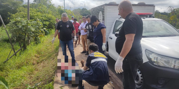 O corpo foi encontrado nesta manhã por moradores. Foto: Reprodução