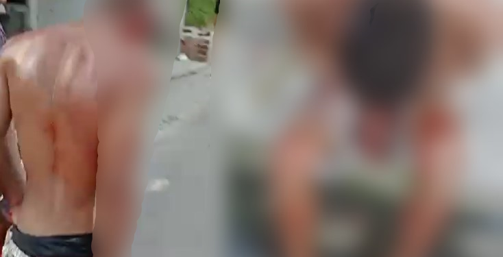 O homem foi levado para a polícia. Foto: Reprodução