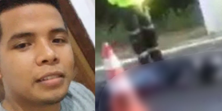 A vítima morreu na hora com o tórax esmagado. Foto: Reprodução