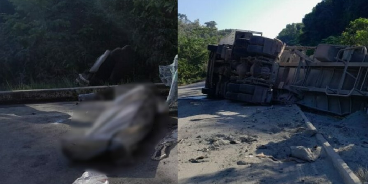 O acidente ocorreu na manhã deste domingo (23). Foto: Reprodução